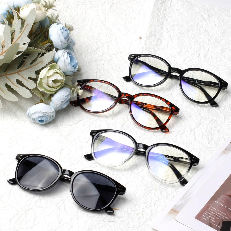 SIGVAN 3 Pack Reading Glasses Spring Hinge Stylish Readers Black/Tortoise