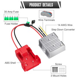 Siziviki 18V to 12V Step-Down Converter for M18 Battery