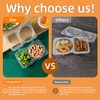 Double Compartment Reusable Prep Snack Containers With Lids，Mini Grab And