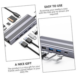 Gatuida Type-c USB Hub Adapter Multi-Function Expansion Dock Supports USB Data Transfer Compatible Computers Laptops and More Easy Setup Compact Design No Drivers Required