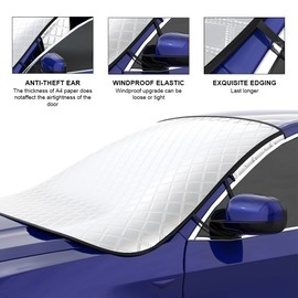 Car Windscreen Cover Magnetic Car Windshield Cover Car Windshield Cover UV Protection Dustproof and Waterproof Snow Cover for SUV, Truck and Car, All Weather