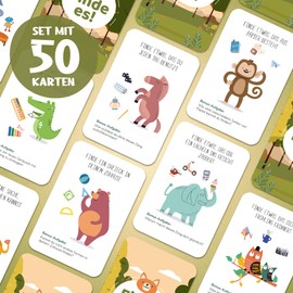 BIROYAL Find It Search Game - 50 Explorer Cards for Children - Indoor Treasure Hunt - Scavenger Hunt Children's Birthday from 5, 6, 7, 8 Years - Search Games for Children - Children's Games for Bad