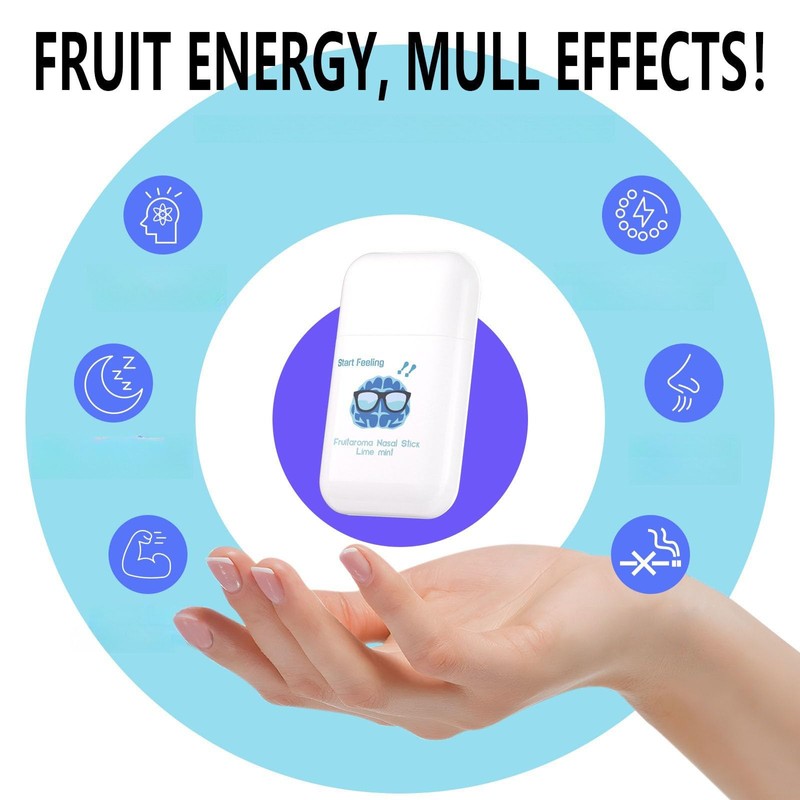 2 Pcs Dual Hole Mini Nasal Aroma Stick, Menthol Scent