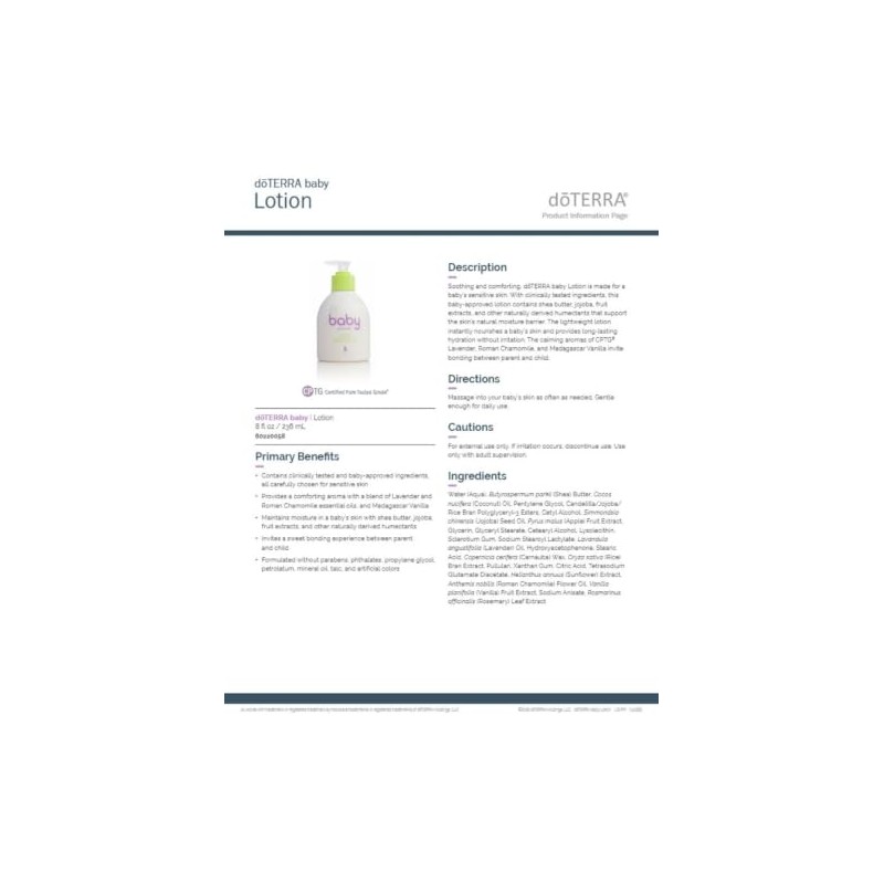 doTERRA- Loción para bebés - 8 fl oz