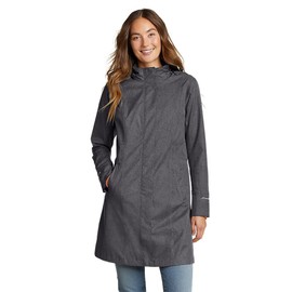 Eddie Bauer Women's Girl on the Go Trench Coat, Dk Charcoal Htr, 2X, Plus