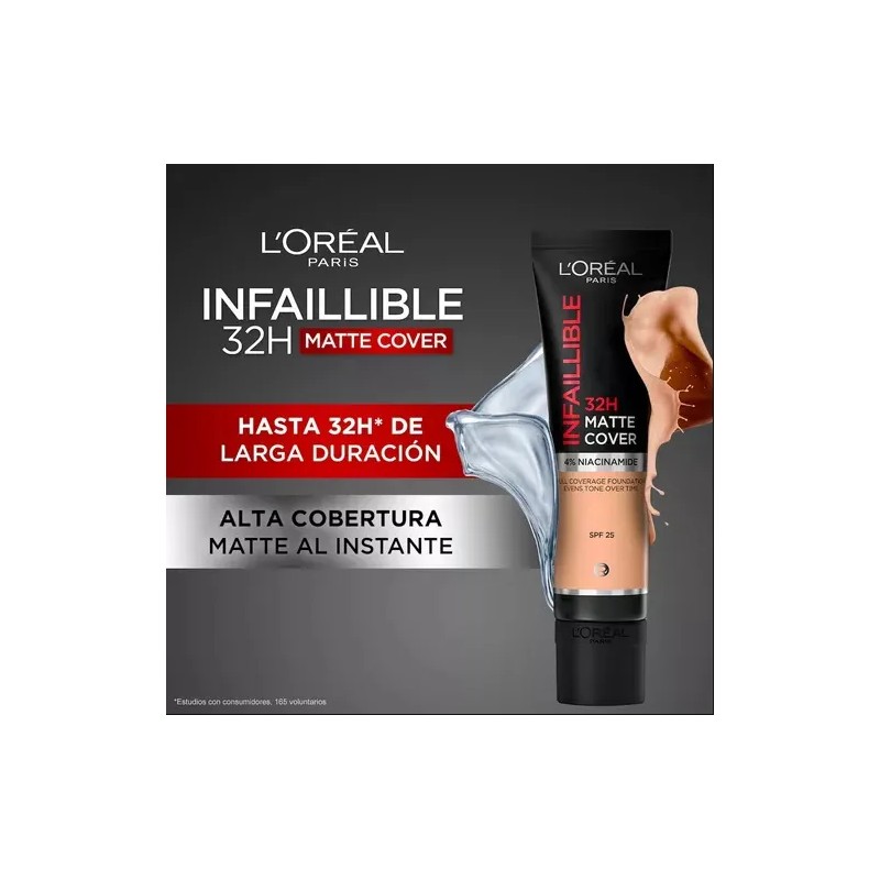 Base Maquillaje Loral Paris Infaillible Matte Cover 30ml Tono 260