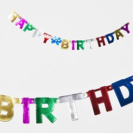 Foil Happy Birthday Streamer Party Accessory (1 count) (1/Pkg)