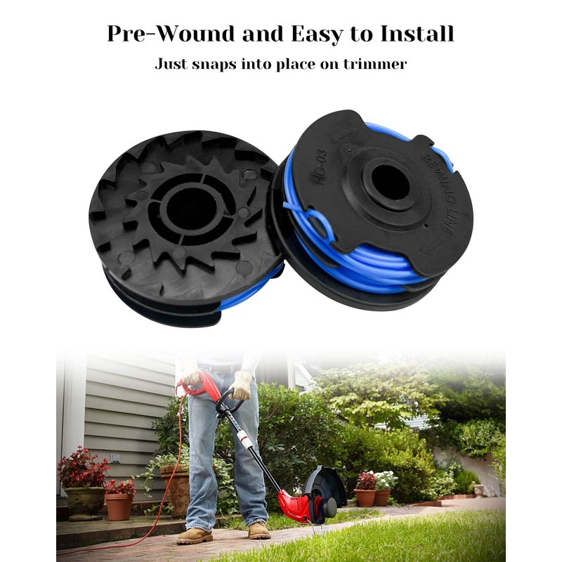 AC41RL3 Autofeed Dual Replacement Line and Spool Fit for Homelite