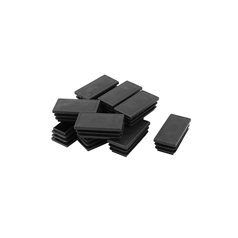 Sourcingmap 25mm x 50mm Plastic Rectangle Cap Tube Inserts End
