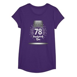 78 & Unapologetically Rare Birthday Gift for Seniors T-Shirt, Girls, Purple