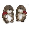 TEMPELWELT 2 x decorative hedgehog figures, each 8 cm, tone
