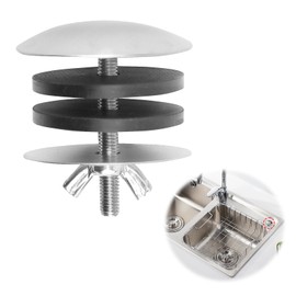 1 Pc Sink Hole Cover Stainless Steel Sink Tap Hole Cover Hole Blanking Plug Steel Kitchen Sink Tap Hole Blanking Plug Plate Cover Stopper for Sink Bathroom Kitchen Overflow (5-30mm)