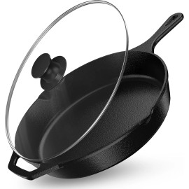 Utopia Kitchen 12" Cast Iron Skillet Frying Pan Lid