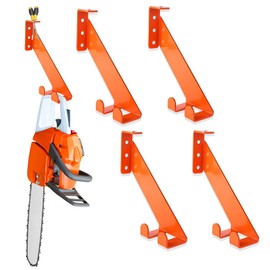 3 in 1 Chainsaw Holder 10" - Heavy Duty Chainsaw Wall Mount, 10 Gauge Steel Chain Saw Hanger for Garage Organization, Hefty Rack Storage Organizer for Chainsaw Accessories and Tools, 180lbs Capacity