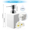 Qudubuy 320ml Refillable Square Ceramic Soap Dispenser with Long Spout
