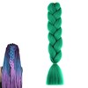 prinfantasy Braid Green Wigs Braided Dreadlocks Extensions Braid Crochet Hair