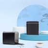Square Black Metal Tins Empty Cube Steel Box Storage Container