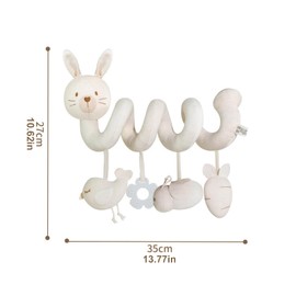 Spielzeug für Kinderwagen, Aktivitätsspirale für Babys, Tiere, Spielzeug aus Plüsch, Spirale zum Aufhängen, für Kinderwagen, Bett, Autositz, sensorisches Spielzeug zur Entwicklung des Babys