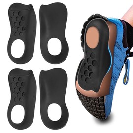 MITEGELO 2 pares soporte del arco del pie, plantillas para pie plano ergonómico para proporcionar soporte al arco, absorción de impactos y alivio del dolor para pies planos y arcos altos(S)