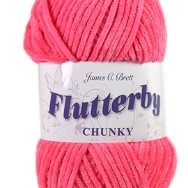 James C Brett Flutterby Chunky 100g Knitting Yarn - B47 Rose Pink