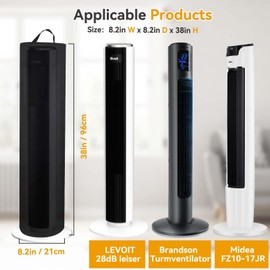 Waterproof Dustproof Cover for Tower Fan Quiet, Universal Protective Cover for Levoit, Midea FZ10-17JR, Brandson, VONLIMEN, GoveeLife Intelligent Quiet Tower Fan and so on