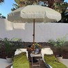 AMMSUN 7ft Patio Umbrella with Fringe Outdoor Tassel Umbrella UPF50+