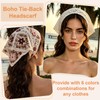 6Pcs Crochet Head Scarf, Boho Knit Hair Bandana for Women