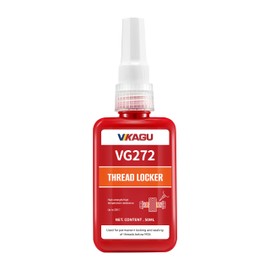 VIKAGU 272 Thread Lock, Orange High Strength Threadlocker,Anaerobic Curing Screw Glue for Bolts, Nuts, Screws | Resists Vibration, Heat & Chemicals1.69Oz/50ml