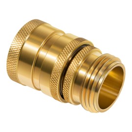 Bzcovac Heavy Duty Brass Hose Quick Disconnect Set for Dramm, Professional Quality, Eliminates Hassle with Hose Accessories, 22729