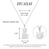 HUASAI Silver Cat Necklace for Women - Adult, Unisex -