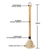 18 Inch Grill Basting Mop Wooden Long Handle with 4