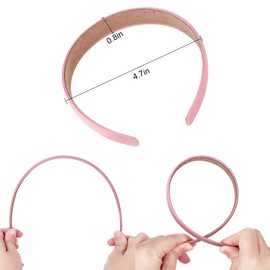 Amariver 12Pcs Satin Headband for Women 0.8inch Satin Headbands Thin Hard Head Bands DIY Plain Hair Band Fashion Hair Accessories for Women Girls
