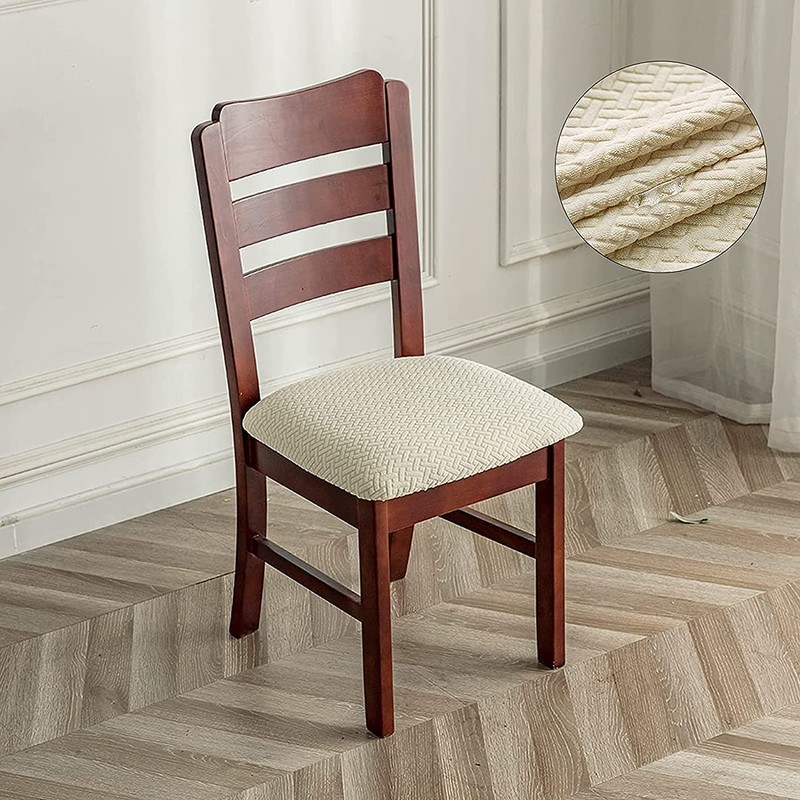 LANSHENG Waterproof Dining Chair Seat Covers Set of 2, Stretch