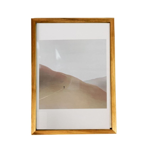 RE A3 Photo Frame Wall Hanging Natural Wood Teak Frame Frame Frame Natural Interior Wooden Menu Board Picture Book Certificates