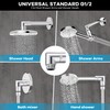 Shower Head Elbow Adapter, All Metal Handheld & Wall-Mounted Shower
