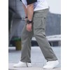 ALLABREVE Mens Casual Joggers Pants Hiking Drawstring Chino Cargo Pants