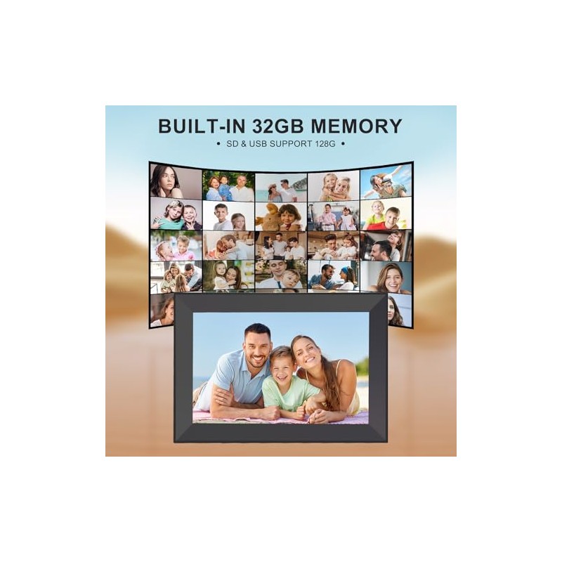 Hesmor Frameo Digital Photo Frame WiFi, 10.1 Inch Frameo Digital