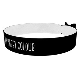 Black is my colour Stoffarmband - Witzige Sprüche - Satinarmband - Unisex-Armband - Handgemacht - Geschenkidee für Freunde - Fashion-Armband - Casual-Accessoire - Langlebig und wasserfest