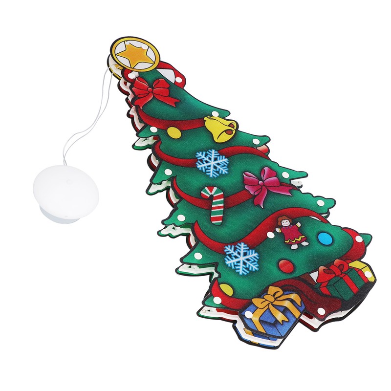 LED Christmas Decoration Light PVC Lighted Festival Window Silhouette Christmas