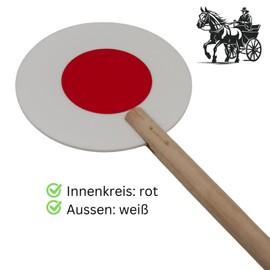 Amesbichler Reitsport AMKA Reflective Driving Trowel with Wooden Handle Signal Trowel for Carriage