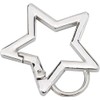 1Pc Star Car Keychain Shaped Stainless Steel Keychain Clip Carabiner