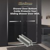 Shuisen Sliding Shower Door Bottom Guide for Glass Sliding Doors,