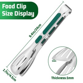 3Pcs Kitchen Tongs, 9 Inch Non-Slip Stainless Steel Metal BBQ Tongs Cooking Tongs Food Grade Kitchen Tongs for Cooking, Salad, Meat, BBQ, Frying, Serving