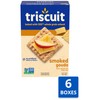Triscuit Smoked Gouda Whole Grain Wheat Crackers, Lunch Snacks, Bulk