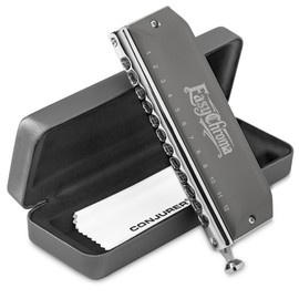 Conjurer Chromatic Harmonica EasyChroma 12 Hole Advanced C Key Mouth Organ for Professionals Beginners Adults as Gift