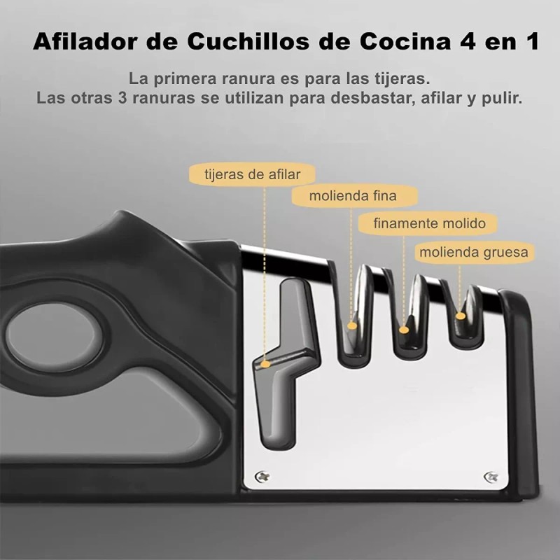 Baixi Afilador De Cuchillos De Cocina Profesional De 4 Etapas