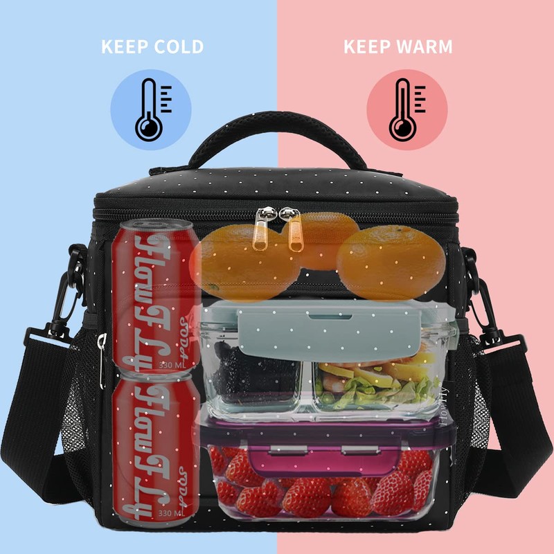 FlowFly Insulated Reusable Lunch Bag Adult Large Lunch Box for