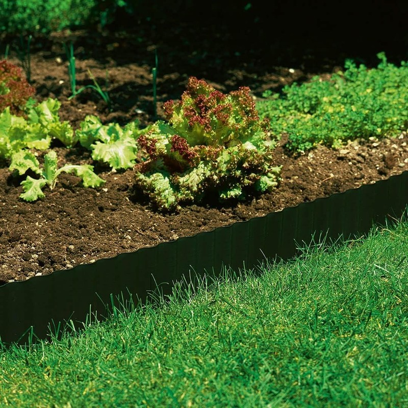 GARDENA 530-20 Flowerbed Edging Fence, Brown, 3.5 inches (9 cm)