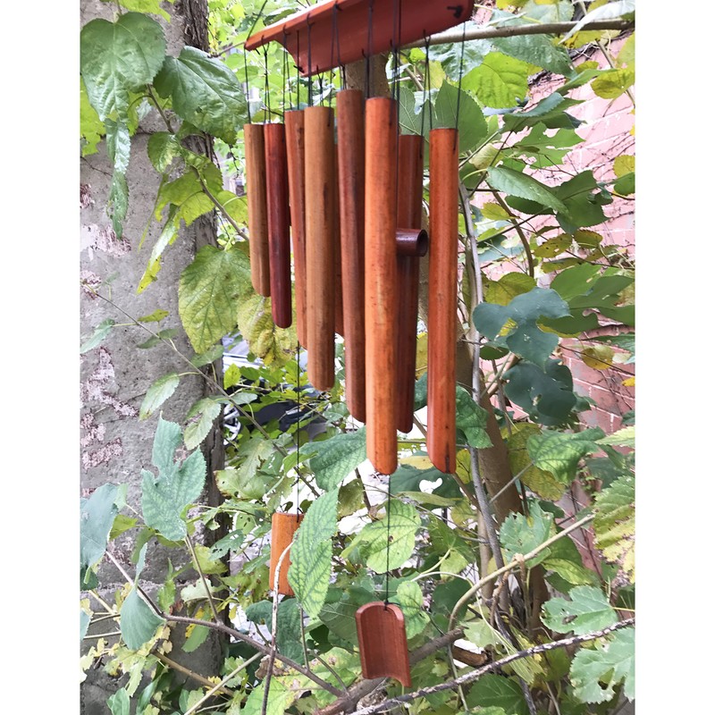 MAYMII Large 65cm (25") 12 Tubes Double Antique Nature Bamboo