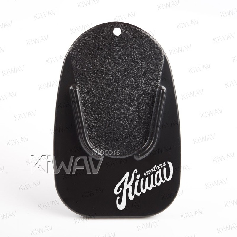 KiWAV Motorcycle Kickstand Pad Plate Support Accessory - Black -